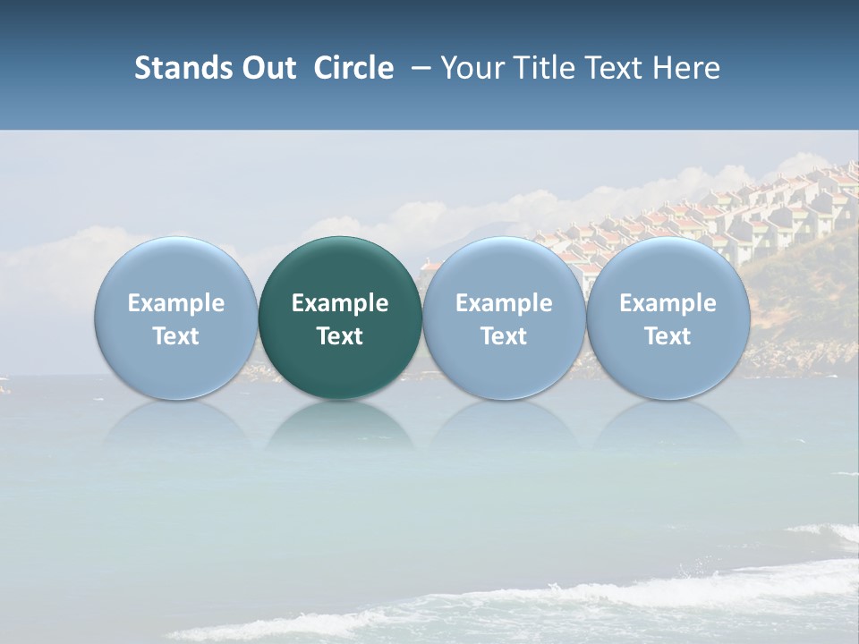 A Large Body Of Water With Houses On Top Of It PowerPoint Template