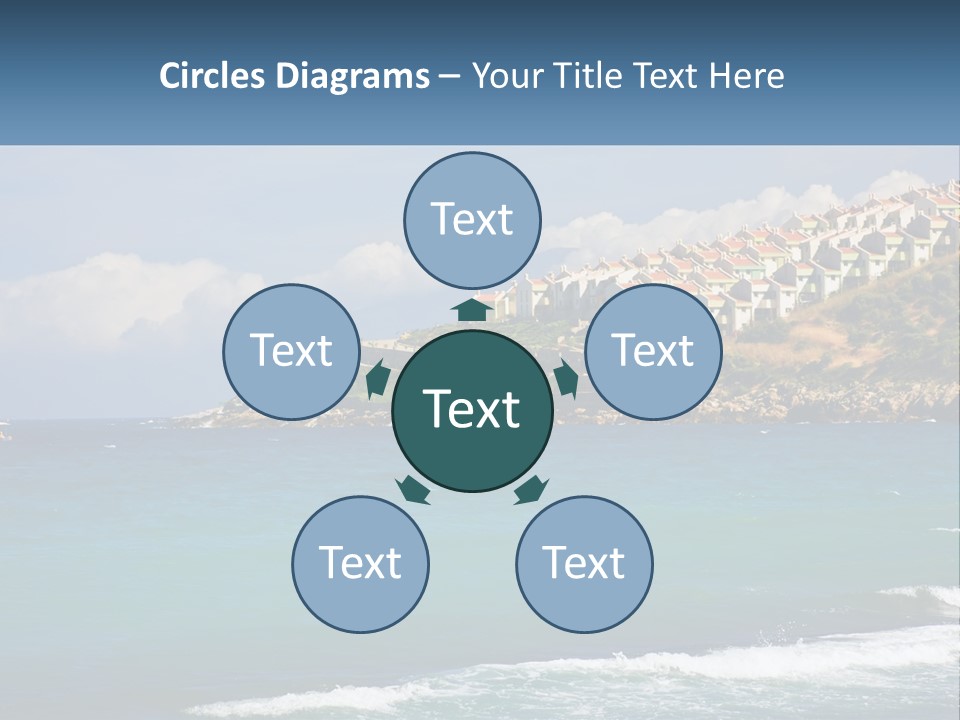 A Large Body Of Water With Houses On Top Of It PowerPoint Template