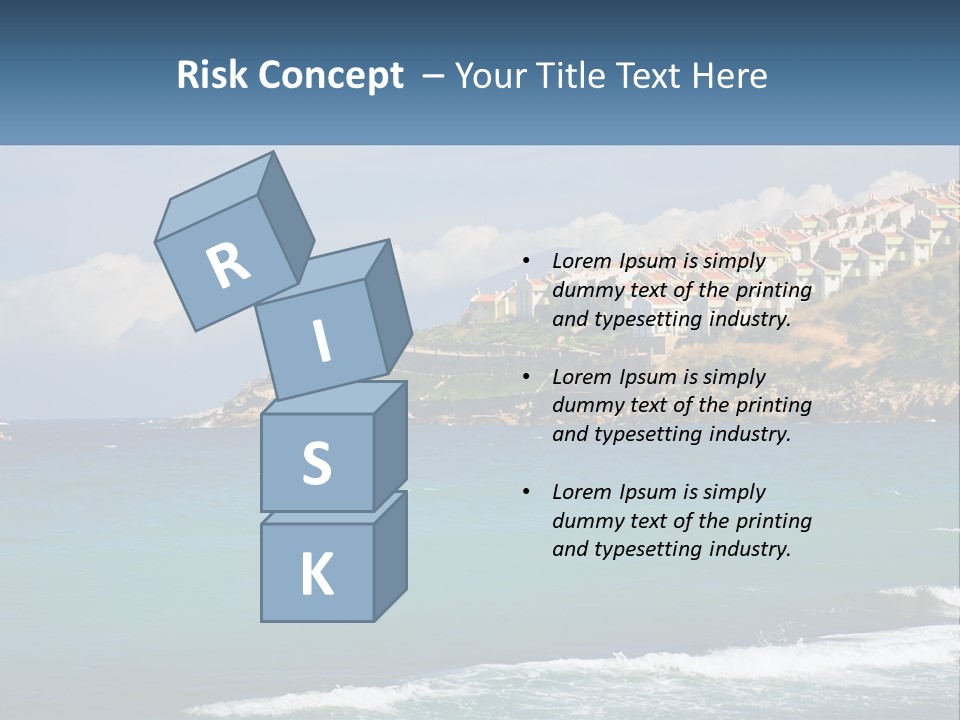 A Large Body Of Water With Houses On Top Of It PowerPoint Template