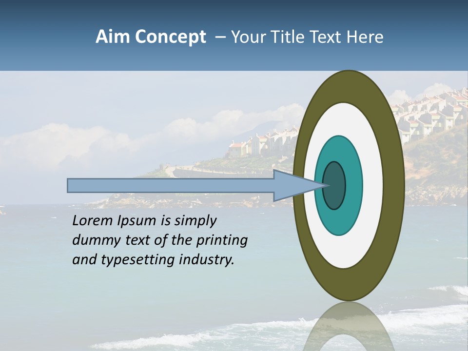 A Large Body Of Water With Houses On Top Of It PowerPoint Template