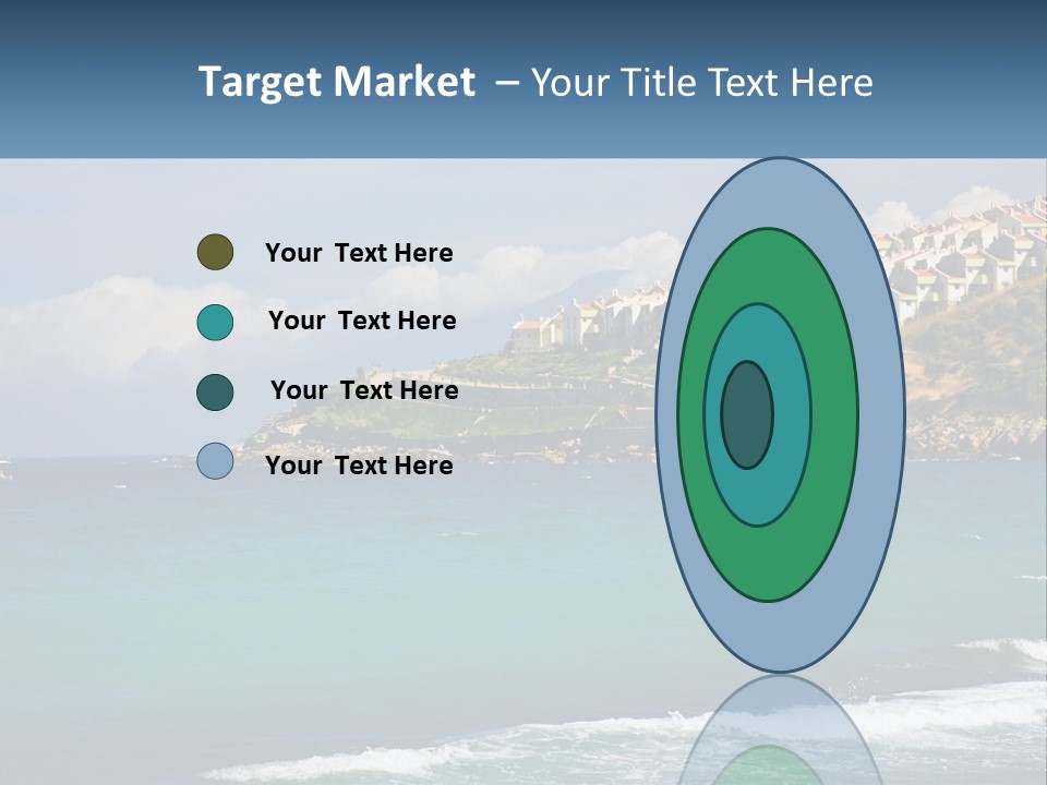 A Large Body Of Water With Houses On Top Of It PowerPoint Template