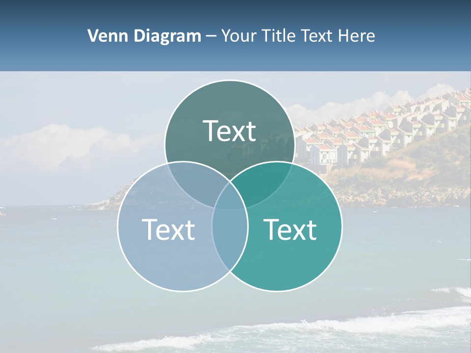 A Large Body Of Water With Houses On Top Of It PowerPoint Template