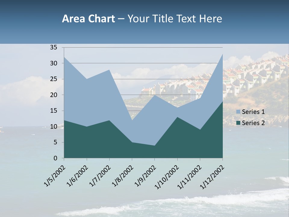 A Large Body Of Water With Houses On Top Of It PowerPoint Template