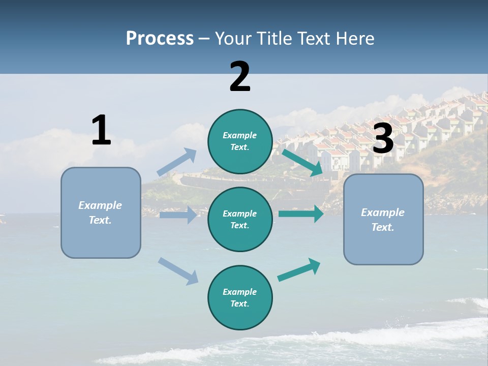 A Large Body Of Water With Houses On Top Of It PowerPoint Template
