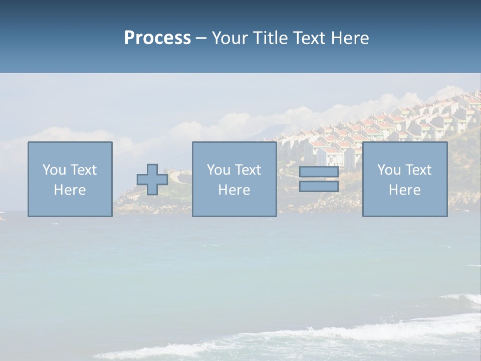 A Large Body Of Water With Houses On Top Of It PowerPoint Template