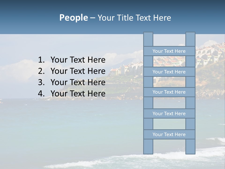 A Large Body Of Water With Houses On Top Of It PowerPoint Template