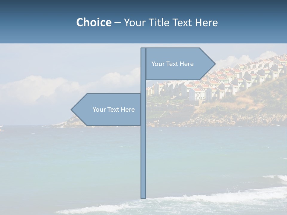 A Large Body Of Water With Houses On Top Of It PowerPoint Template