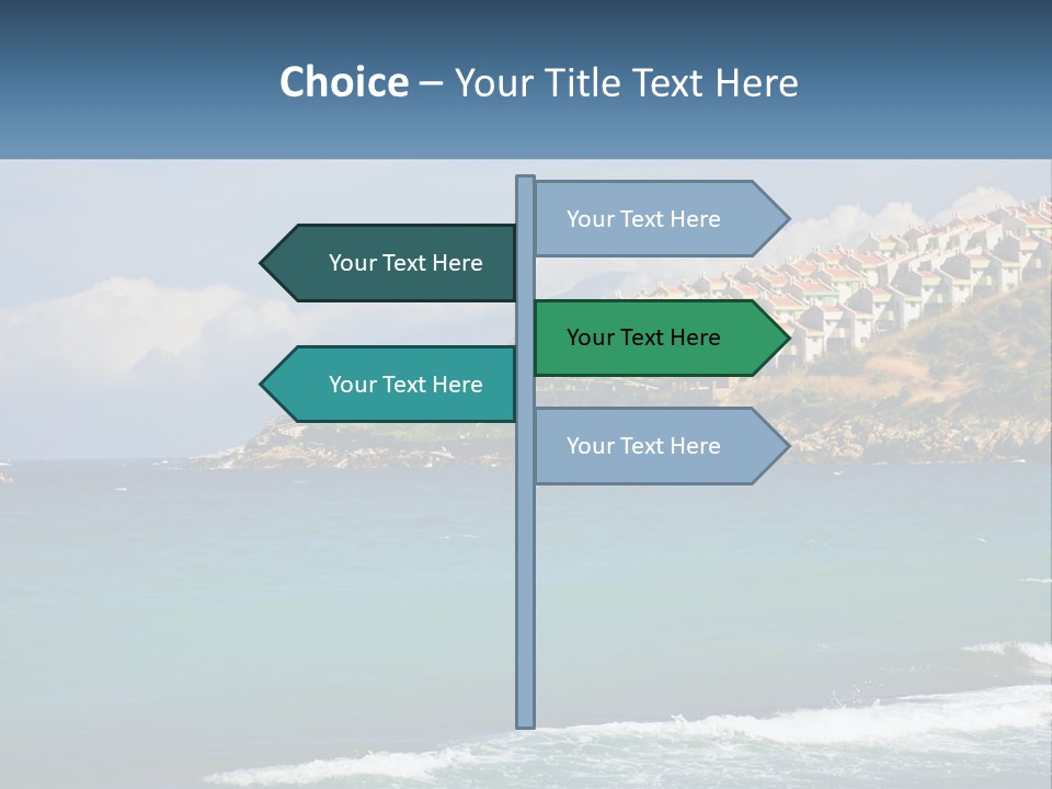 A Large Body Of Water With Houses On Top Of It PowerPoint Template