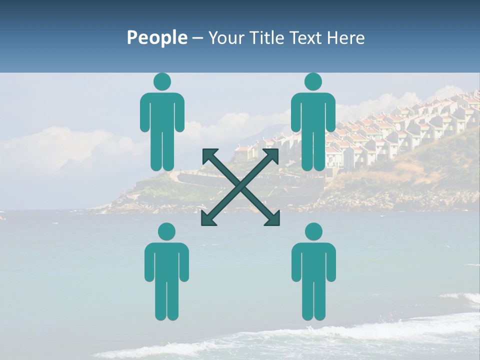 A Large Body Of Water With Houses On Top Of It PowerPoint Template