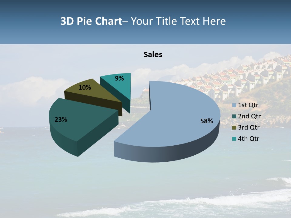 A Large Body Of Water With Houses On Top Of It PowerPoint Template