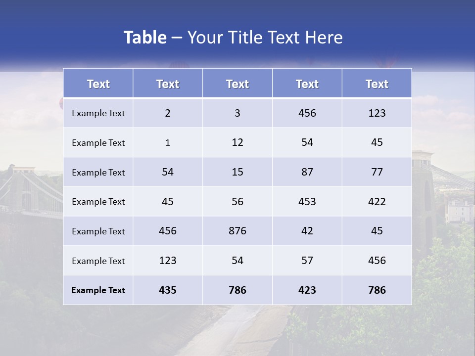 A Bridge With Hot Air Balloons Flying Over It PowerPoint Template