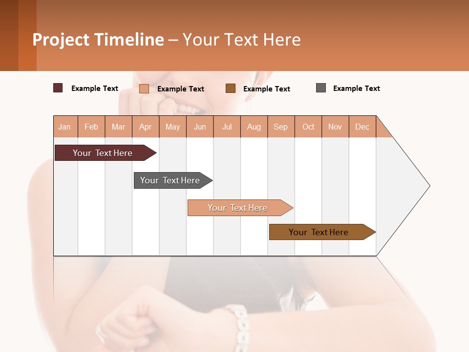 A Woman Is Smiling While Holding Her Hand To Her Face PowerPoint Template