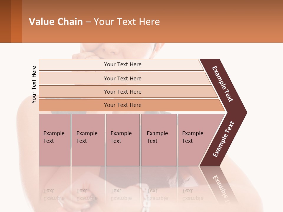 A Woman Is Smiling While Holding Her Hand To Her Face PowerPoint Template