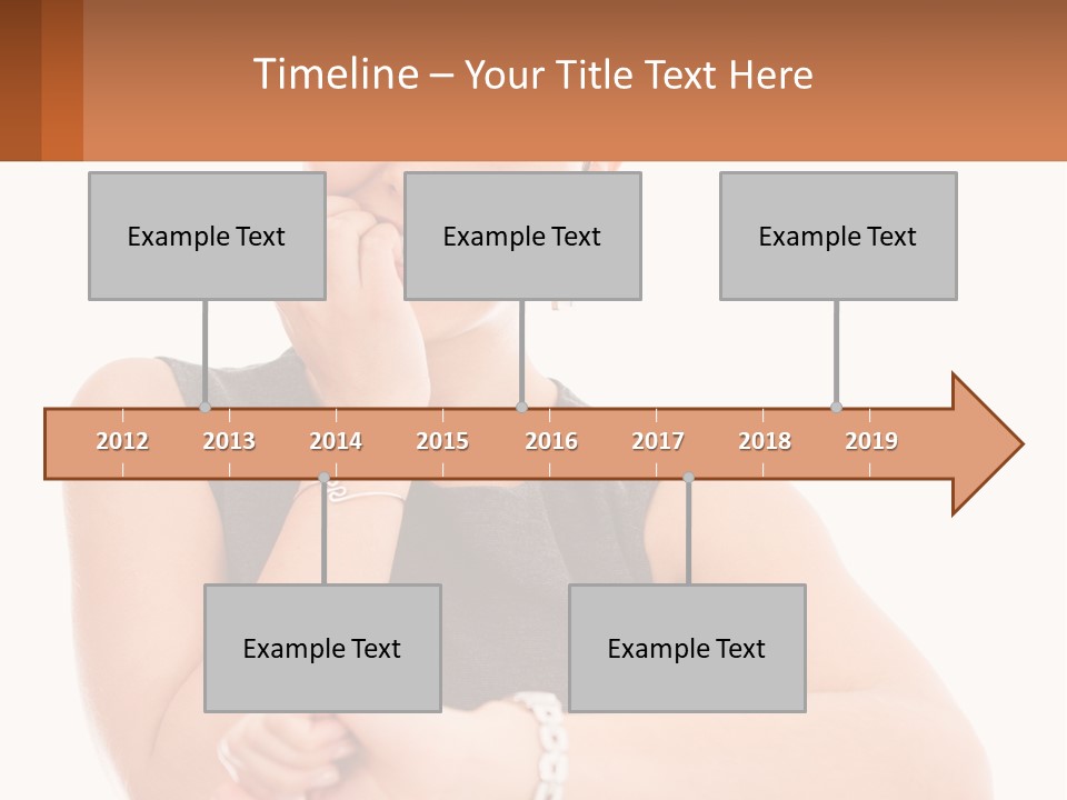 A Woman Is Smiling While Holding Her Hand To Her Face PowerPoint Template
