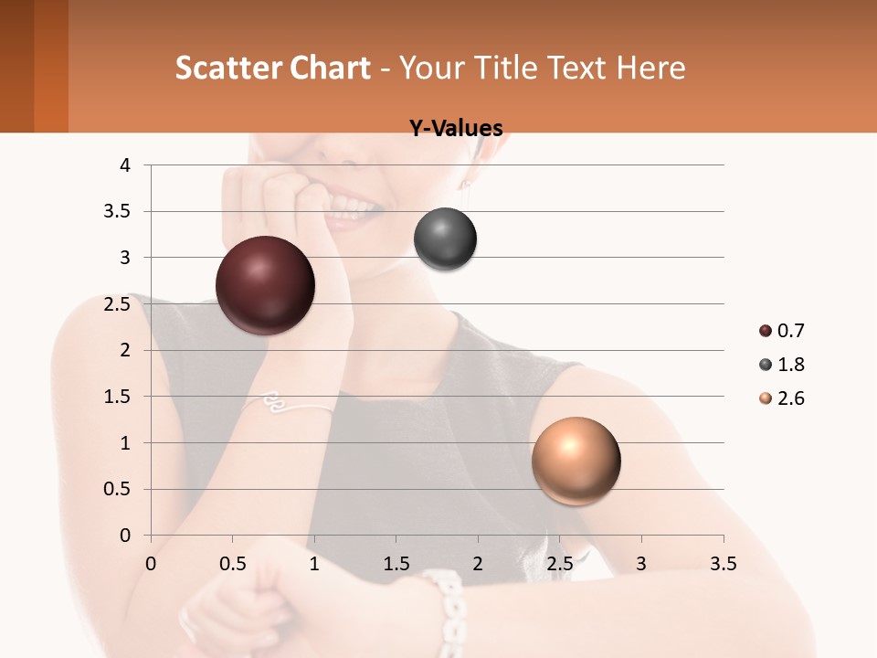 A Woman Is Smiling While Holding Her Hand To Her Face PowerPoint Template