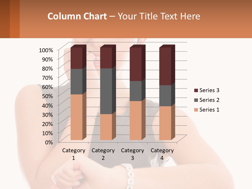 A Woman Is Smiling While Holding Her Hand To Her Face PowerPoint Template