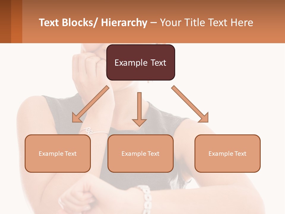 A Woman Is Smiling While Holding Her Hand To Her Face PowerPoint Template