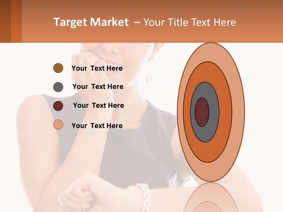 A Woman Is Smiling While Holding Her Hand To Her Face PowerPoint Template