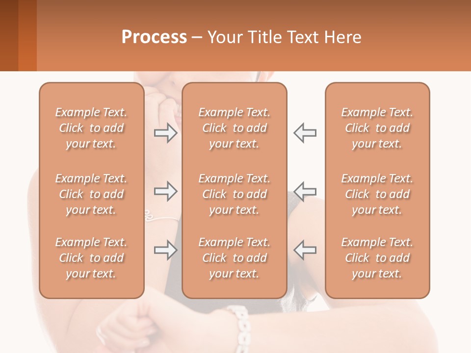 A Woman Is Smiling While Holding Her Hand To Her Face PowerPoint Template