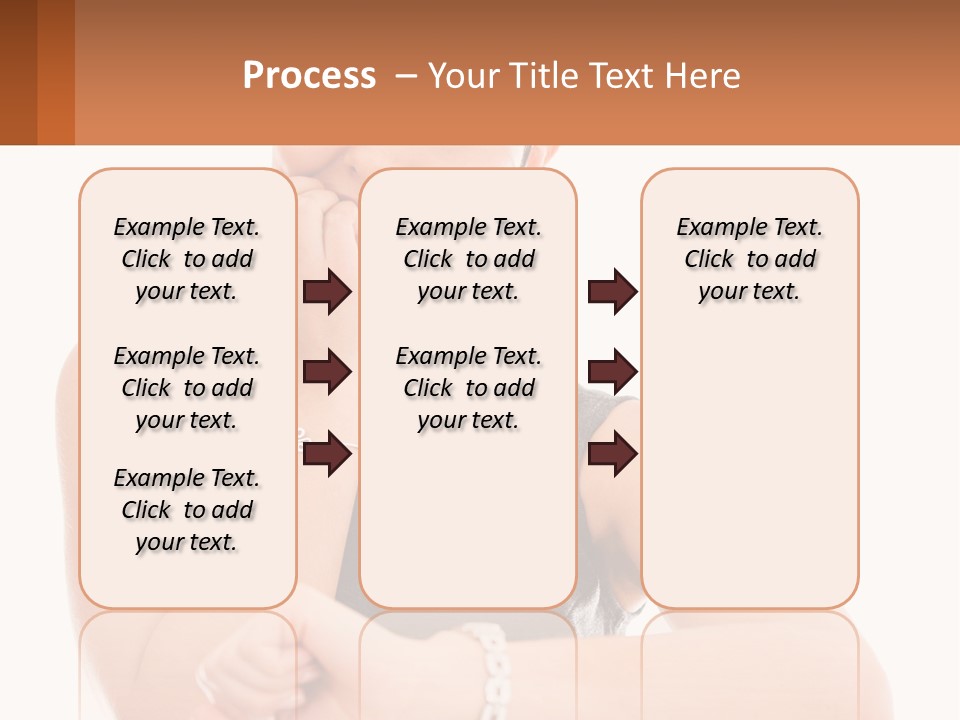 A Woman Is Smiling While Holding Her Hand To Her Face PowerPoint Template