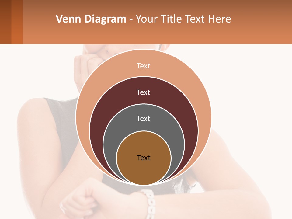 A Woman Is Smiling While Holding Her Hand To Her Face PowerPoint Template