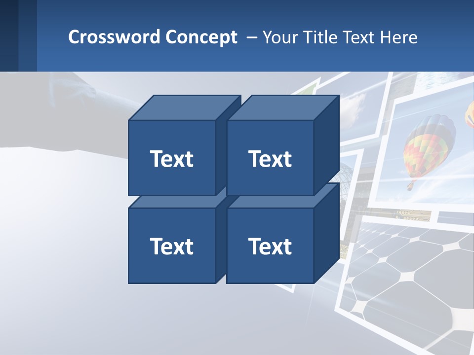 A Person Touching A Screen With Many Pictures On It PowerPoint Template