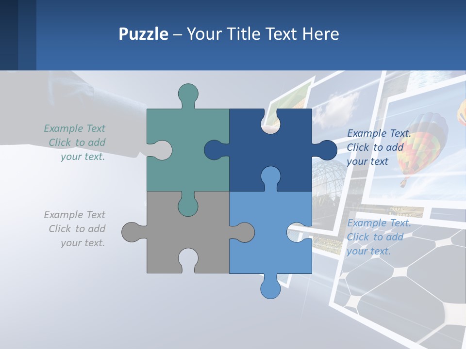 A Person Touching A Screen With Many Pictures On It PowerPoint Template