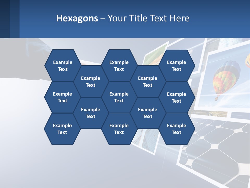 A Person Touching A Screen With Many Pictures On It PowerPoint Template