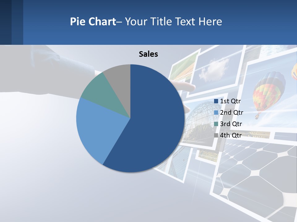 A Person Touching A Screen With Many Pictures On It PowerPoint Template