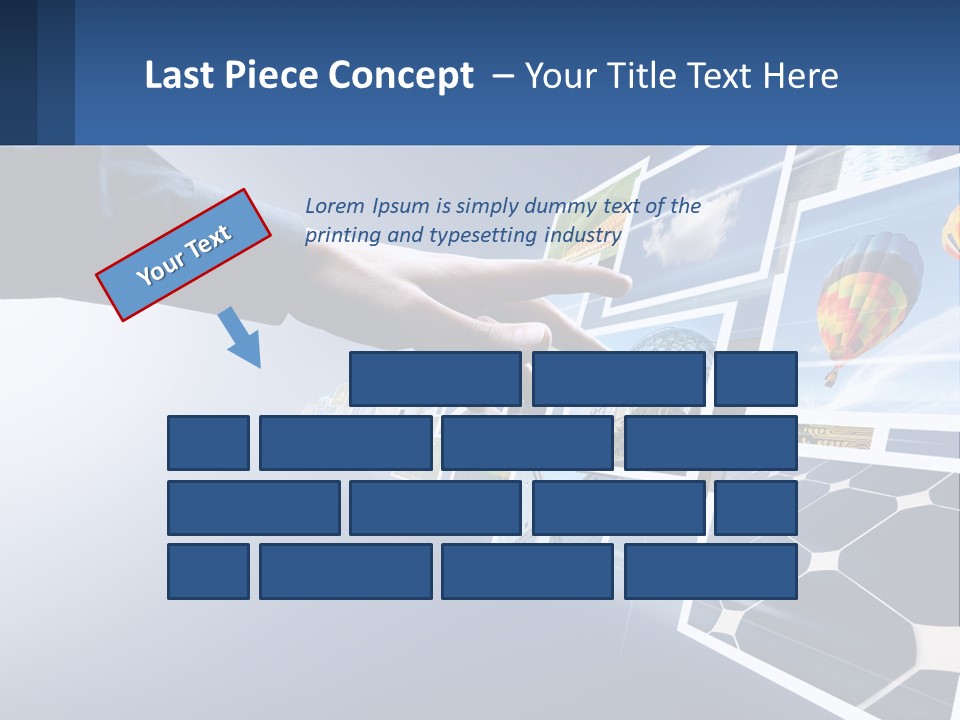 A Person Touching A Screen With Many Pictures On It PowerPoint Template