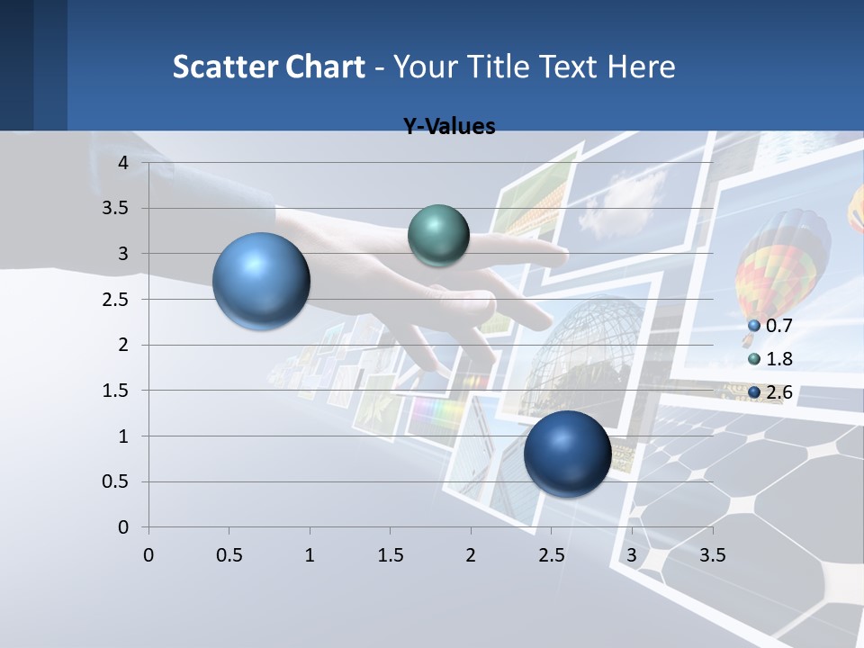 A Person Touching A Screen With Many Pictures On It PowerPoint Template