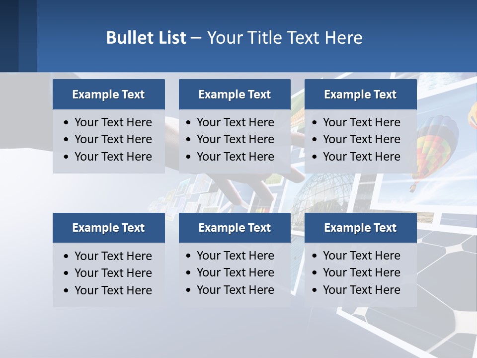 A Person Touching A Screen With Many Pictures On It PowerPoint Template