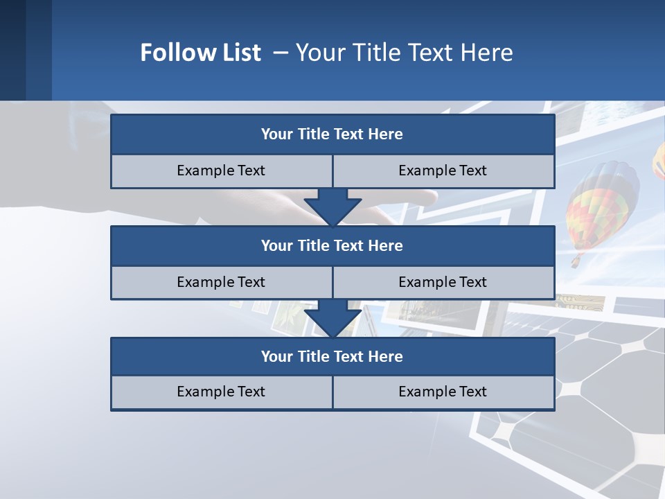 A Person Touching A Screen With Many Pictures On It PowerPoint Template