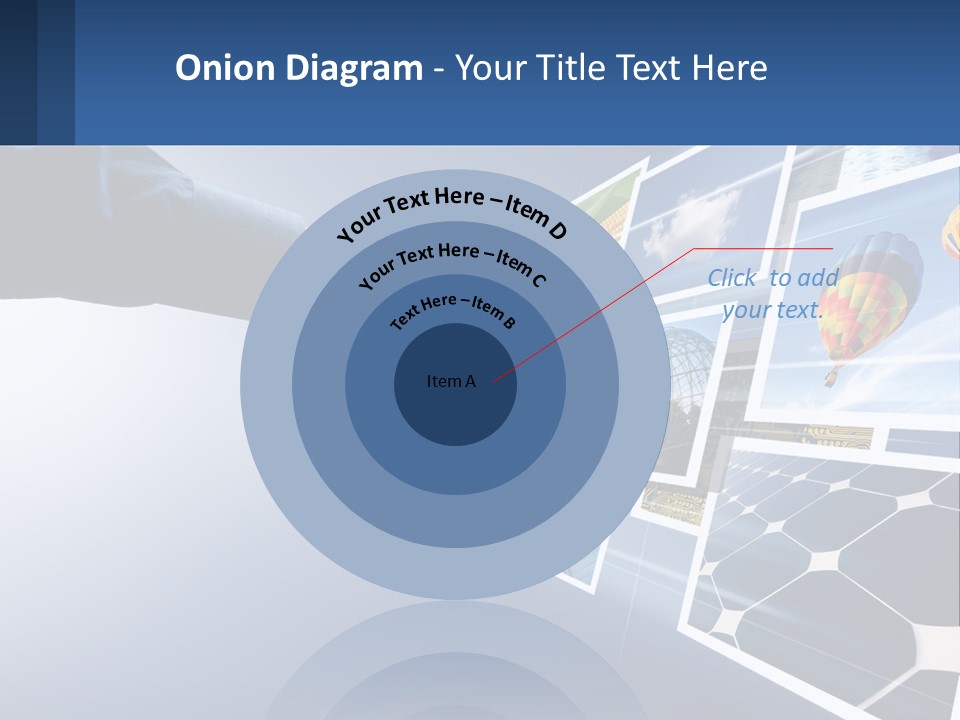 A Person Touching A Screen With Many Pictures On It PowerPoint Template