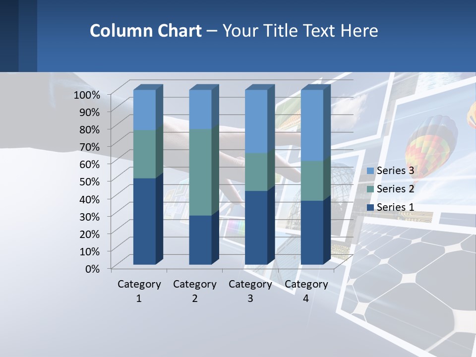 A Person Touching A Screen With Many Pictures On It PowerPoint Template