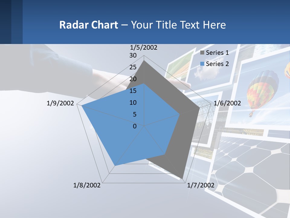 A Person Touching A Screen With Many Pictures On It PowerPoint Template