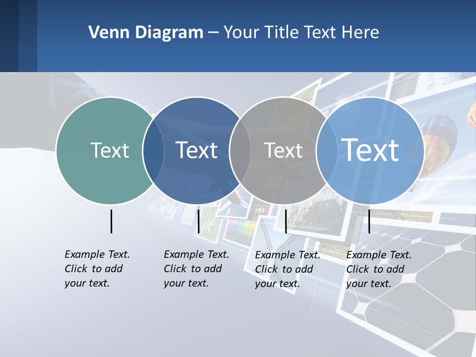 A Person Touching A Screen With Many Pictures On It PowerPoint Template