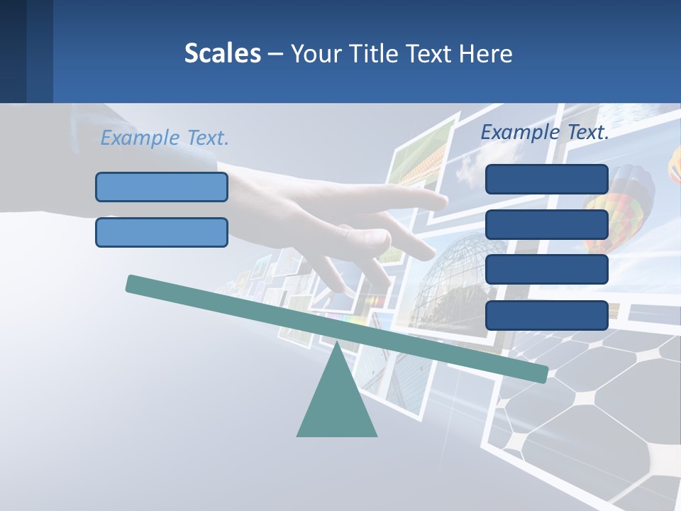A Person Touching A Screen With Many Pictures On It PowerPoint Template