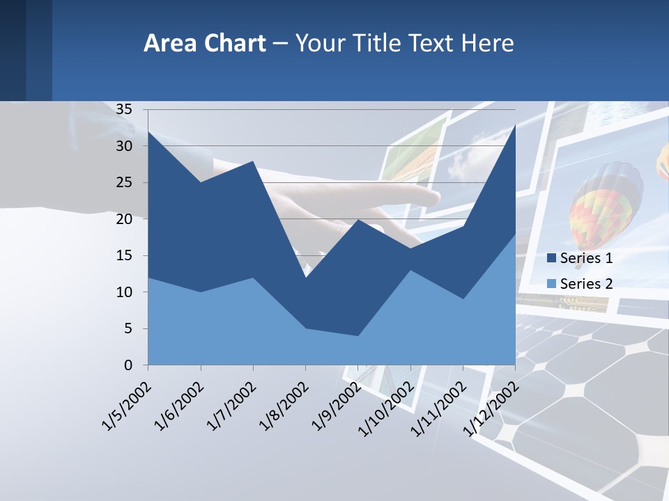 A Person Touching A Screen With Many Pictures On It PowerPoint Template
