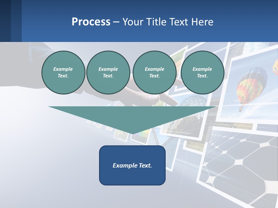 A Person Touching A Screen With Many Pictures On It PowerPoint Template