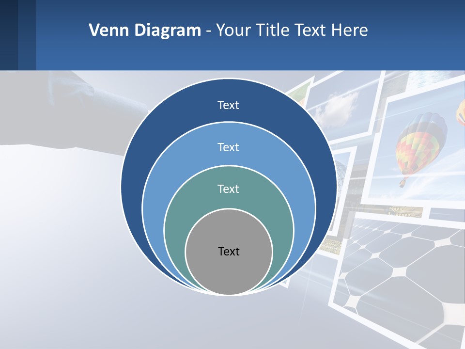 A Person Touching A Screen With Many Pictures On It PowerPoint Template