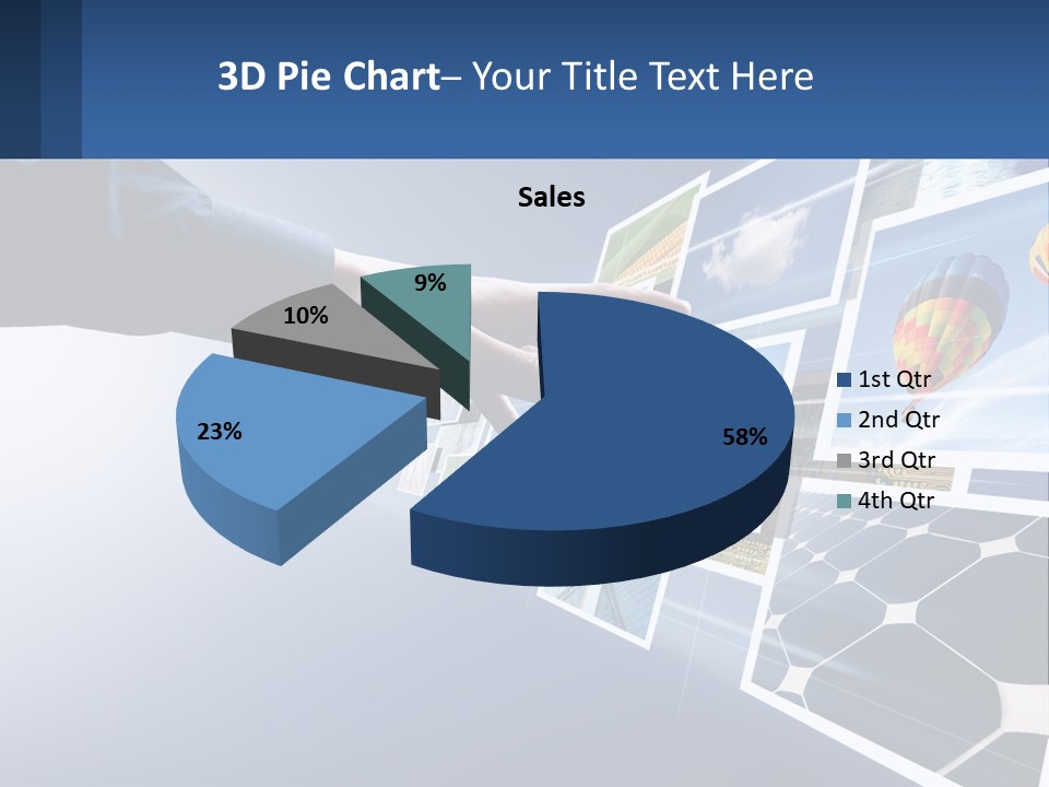 A Person Touching A Screen With Many Pictures On It PowerPoint Template