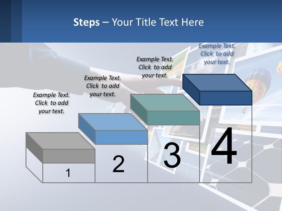 A Person Touching A Screen With Many Pictures On It PowerPoint Template