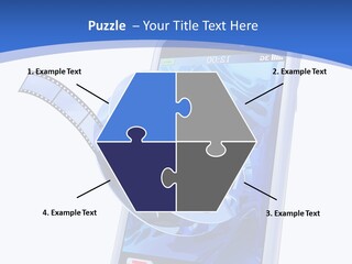 A Cell Phone With A Movie Reel On Top Of It PowerPoint Template