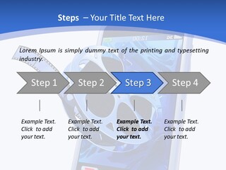 A Cell Phone With A Movie Reel On Top Of It PowerPoint Template