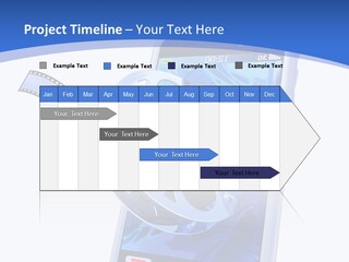 A Cell Phone With A Movie Reel On Top Of It PowerPoint Template