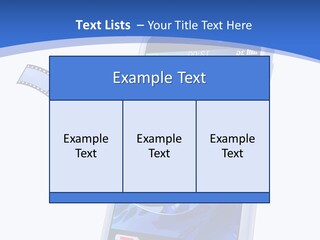 A Cell Phone With A Movie Reel On Top Of It PowerPoint Template