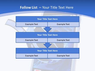 A Cell Phone With A Movie Reel On Top Of It PowerPoint Template
