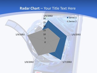 A Cell Phone With A Movie Reel On Top Of It PowerPoint Template