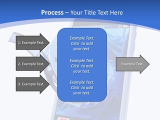 A Cell Phone With A Movie Reel On Top Of It PowerPoint Template
